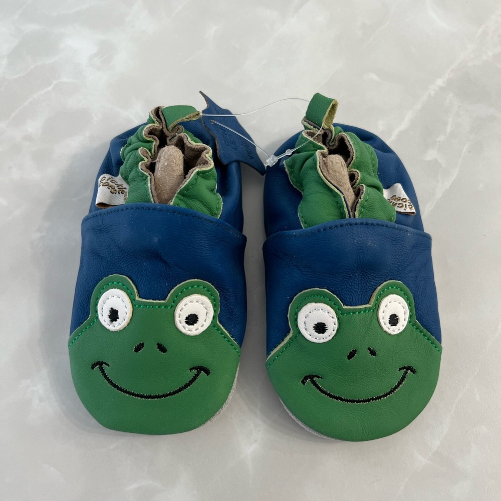 Genuine Leather Baby Infant Shoes Tickle Toes Elastic Enclosure Slip-on Moccasin